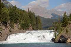 36 Banff Bow Falls With Mount Brewster Behind In Summer.jpg